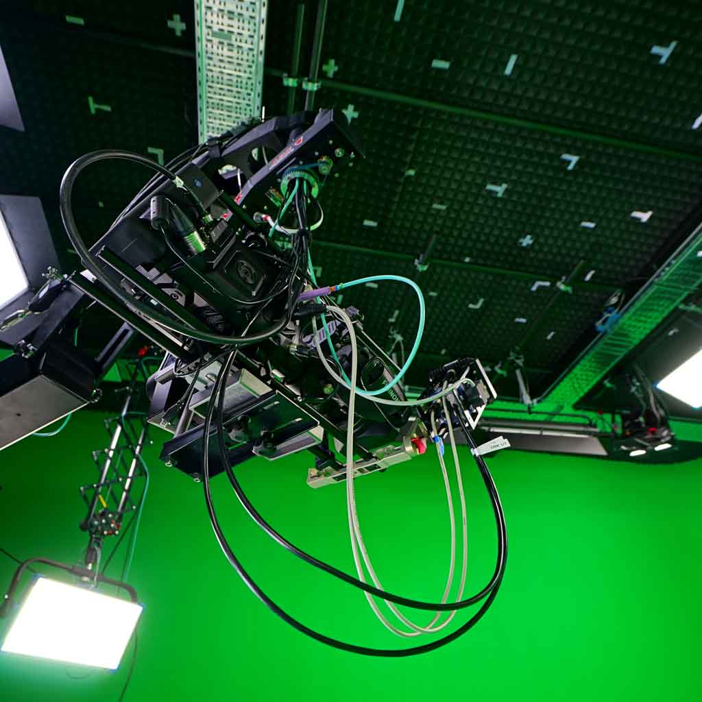 Greenscreen-Studio für virtuelle Produktion